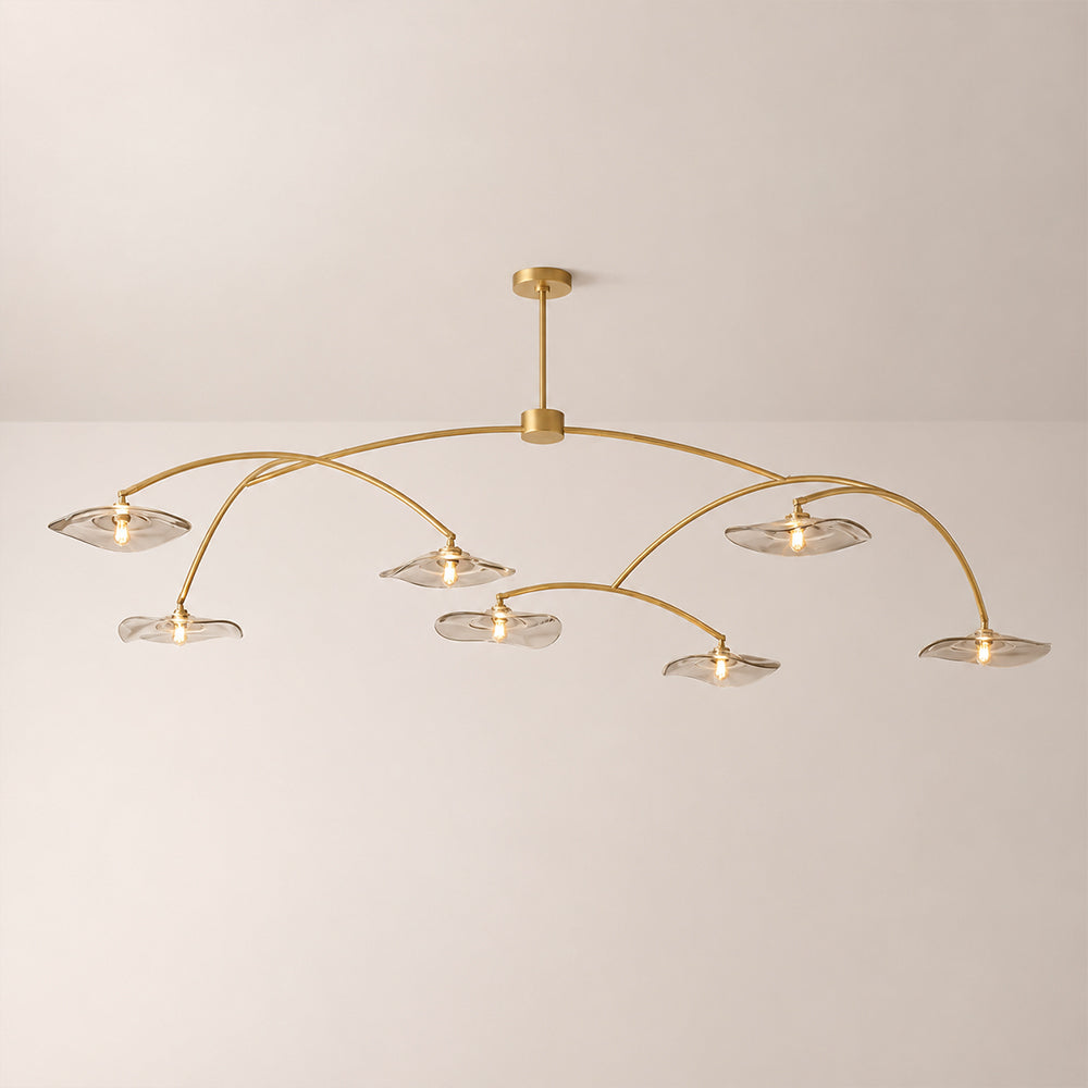 Lilia Smoke Glass Round Chandelier