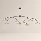 Lilia Smoke Glass Round Chandelier