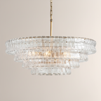 Lime 4-Tier Glass Round Chandelier - kimoylights