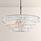 Lime 4-Tier Glass Round Chandelier - kimoylights