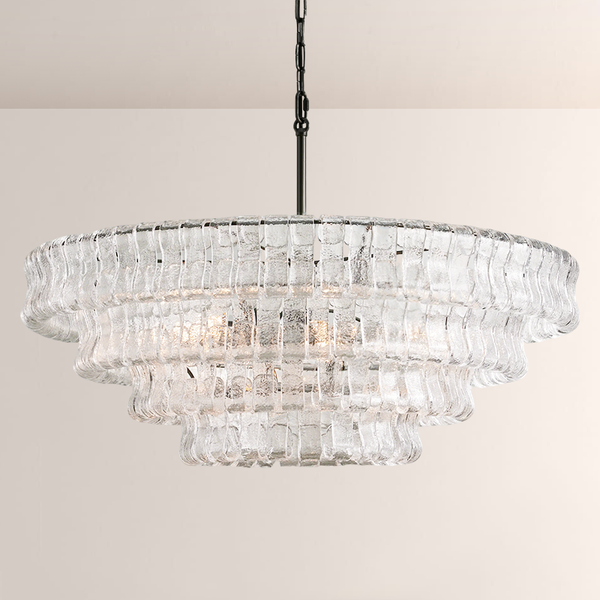 Lime 4-Tier Glass Round Chandelier - thebelacan