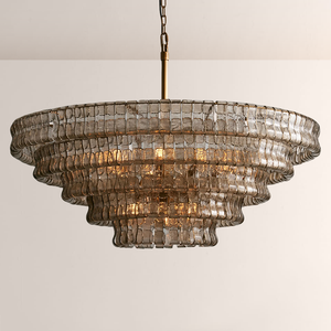 Lime 4-Tier Glass Round Chandelier - thebelacan