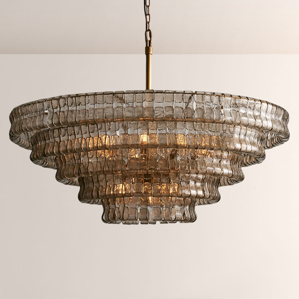 Lime 4-Tier Glass Round Chandelier - thebelacan
