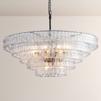 Lime 4-Tier Glass Round Chandelier - kimoylights