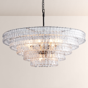 Lime 4-Tier Glass Round Chandelier - thebelacan