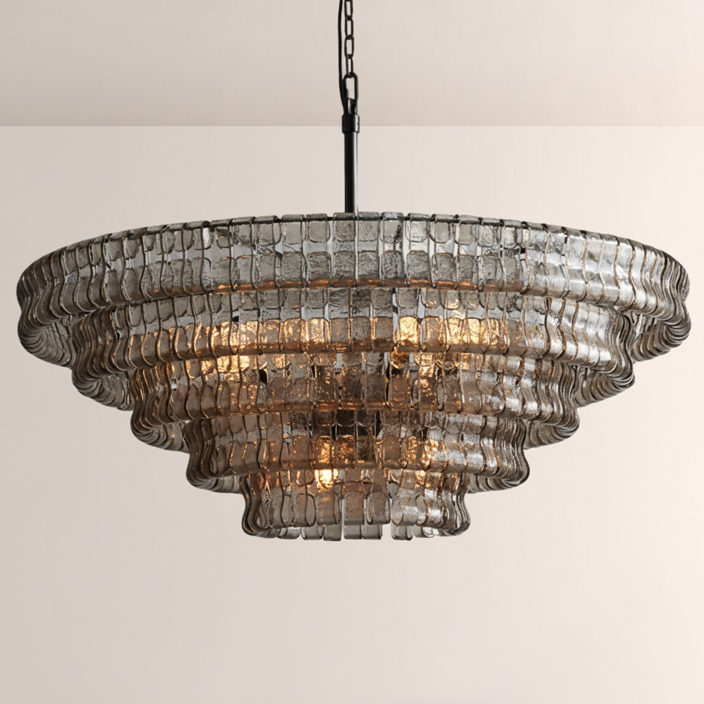 Lime 4-Tier Glass Round Chandelier - kimoylights