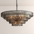 Lime 4-Tier Glass Round Chandelier - kimoylights