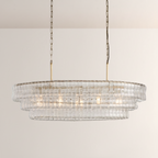 Lime Glass Oval Chandelier 54"W/65"W - kimoylights
