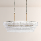 Lime Glass Oval Chandelier 54"W/65"W -kimoylights