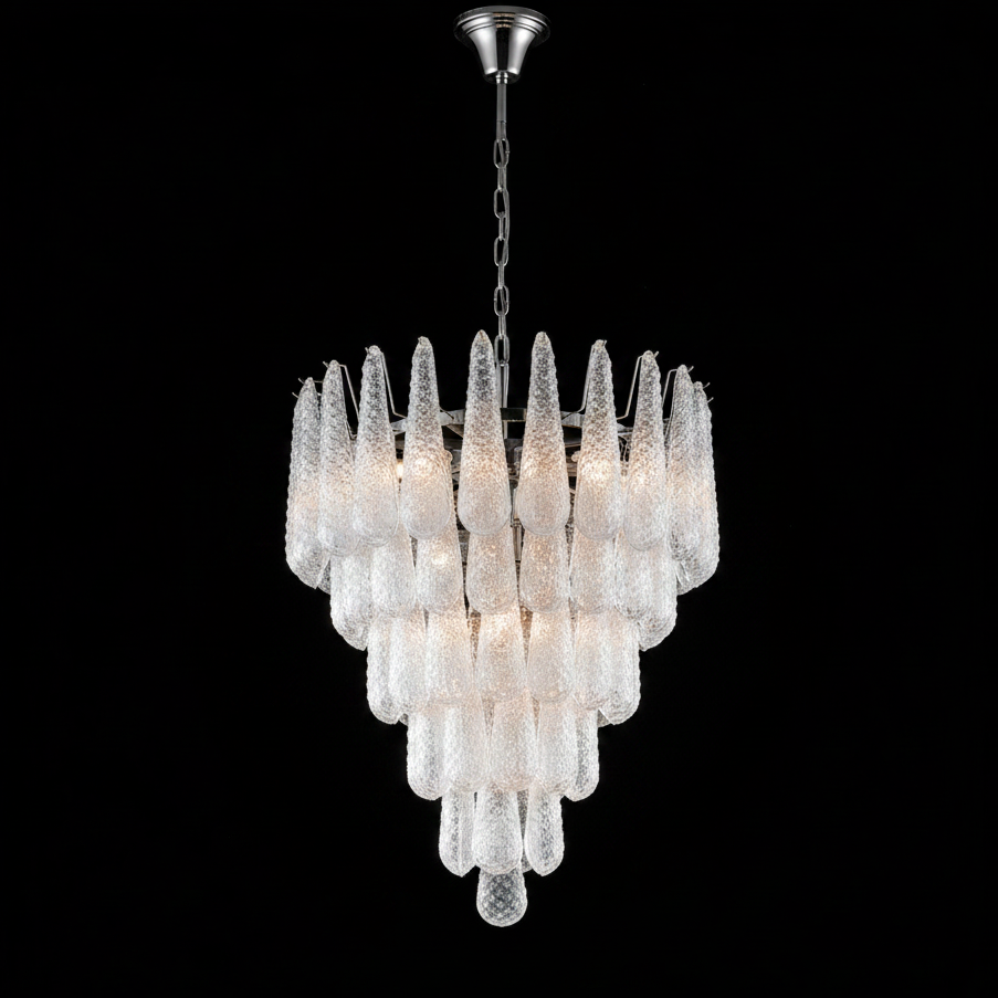 Murano Chandelier 75 Drops Transparent