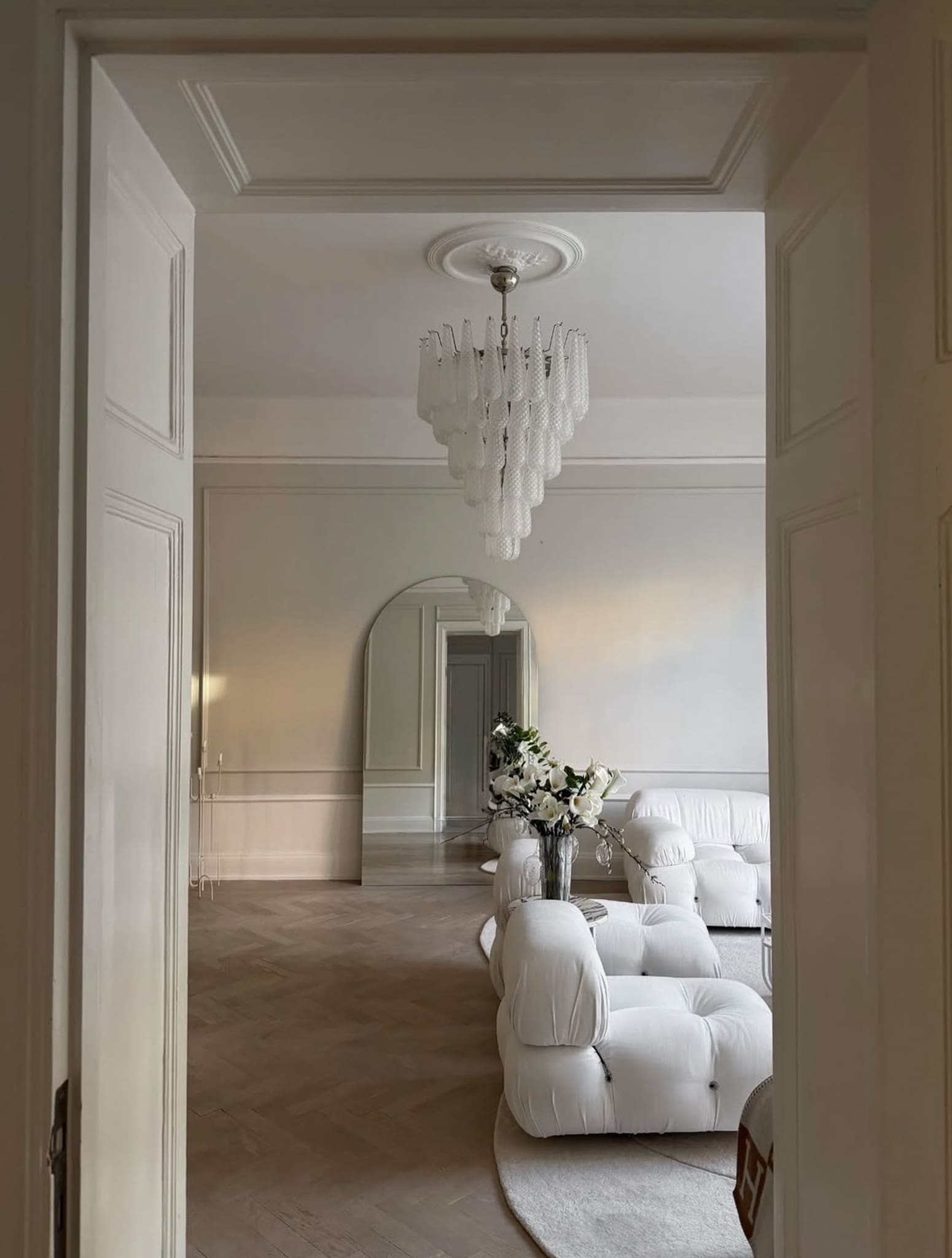 Murano Chandelier 75 Drops Transparent