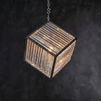 Lita Glass Cube Rectangle Chandelier - thebelacan