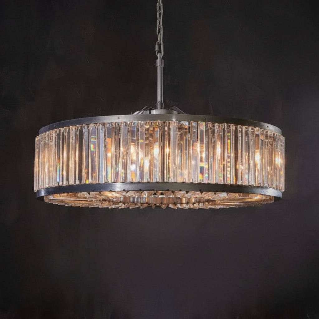 Lita Glass Round Chandelier -kimoylights