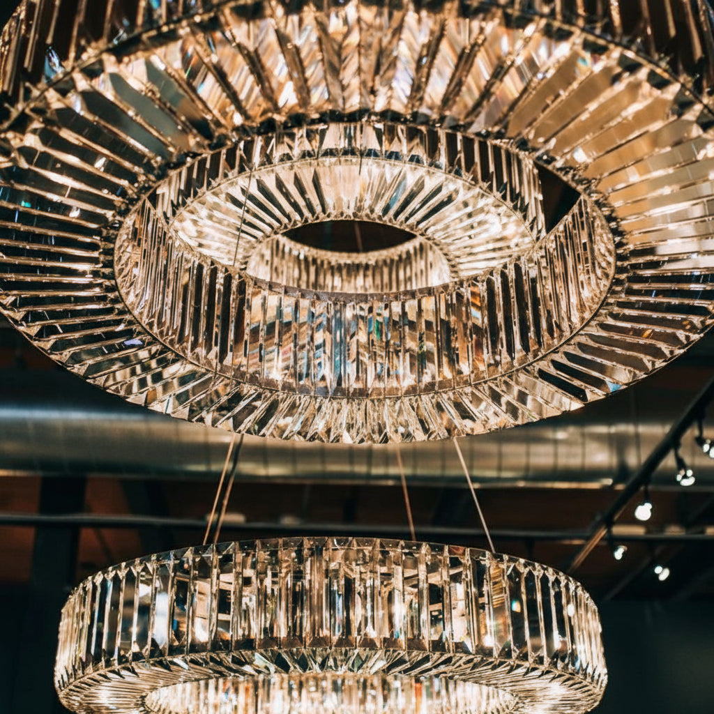 Lita Round Crystals Chandelier -kimoylights