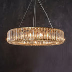 Lita Round Crystals Chandelier - kimoylights