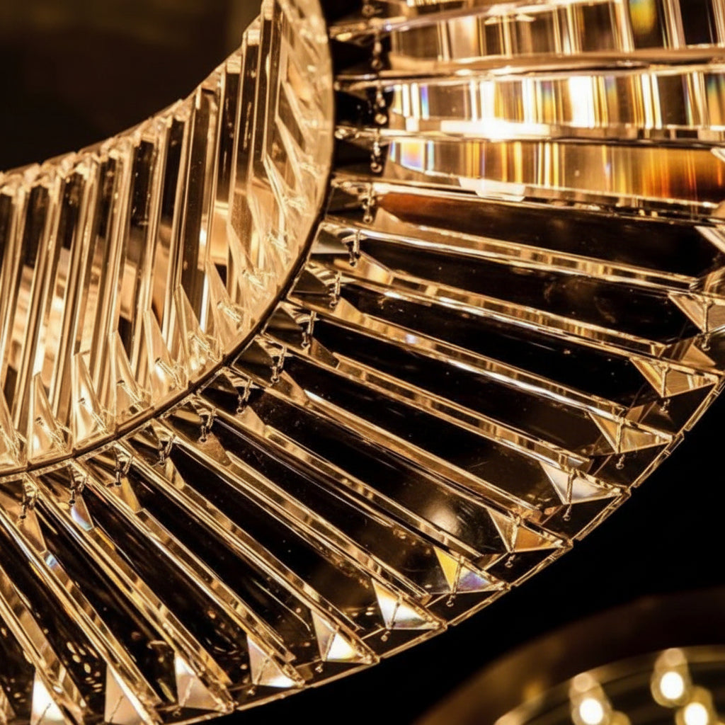 Lita Round Crystals Chandelier -kimoylights