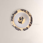 LuminaVein Oval Marble Flush Mount