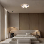 LuminaVein Oval Marble Flush Mount