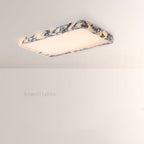 LuminaVein Square Marble Flush Mount