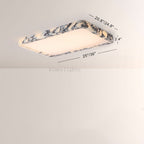 LuminaVein Square Marble Flush Mount