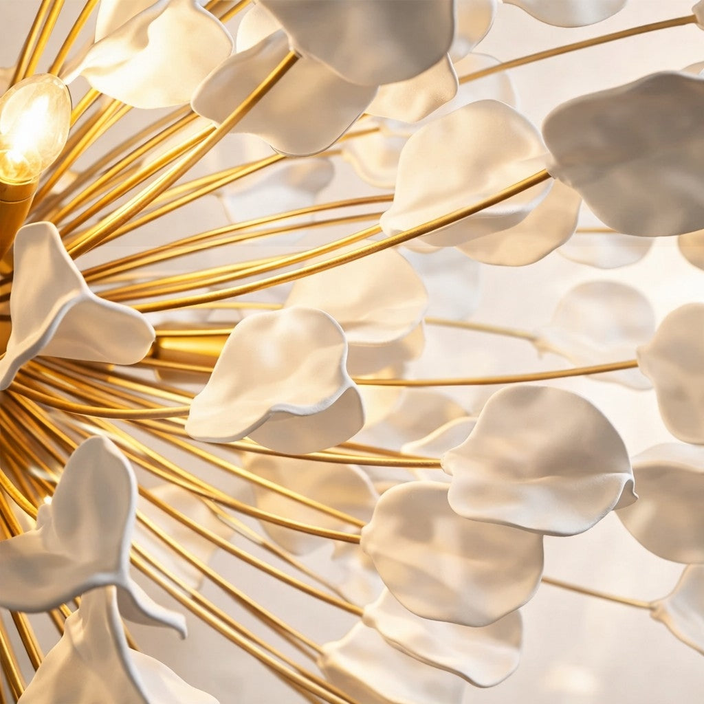 Lunareo Ceramic Leaves Chandelier 42D