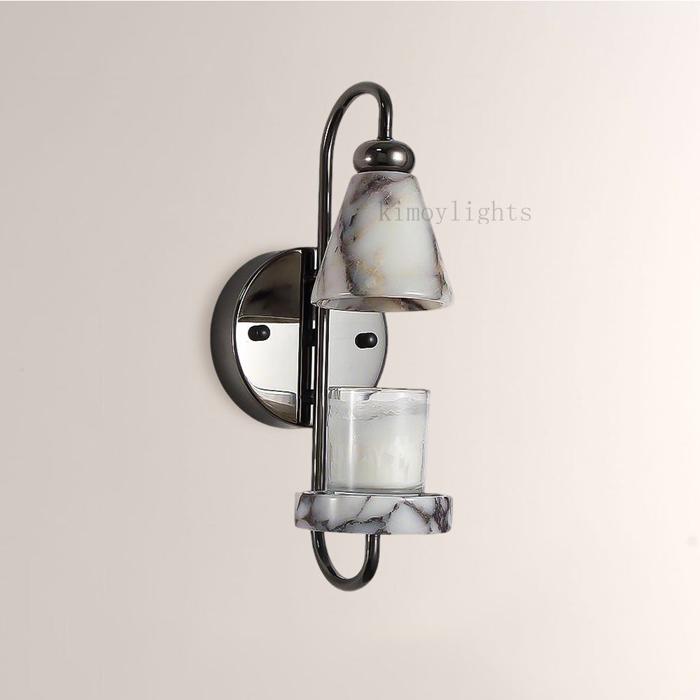 MarbleGlow Candle Warmer Wall Sconce