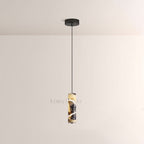 Vitrella Swirl-Accent Marble Cylinder Pendant