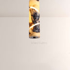 Vitrella Swirl-Accent Marble Cylinder Pendant