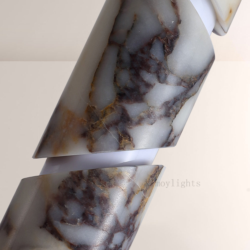 Vitrella Swirl-Accent Marble Cylinder Pendant