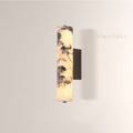 MarbleGlow Cylindrical Marble Wall Sconce