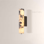MarbleGlow Cylindrical Marble Wall Sconce