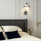 MarbleGlow Dome-Shade Globe Accent Wall Sconce