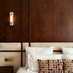MarbleGlow Dual-Marble Cylinder Wall Sconce