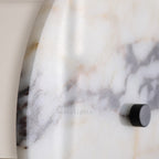 MarbleGlow Flush-Mount Disc Marble Wall Sconce