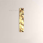 MarbleGlow Herringbone-Marble Vertical Wall Sconce
