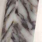 MarbleGlow Herringbone-Marble Vertical Wall Sconce