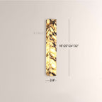 MarbleGlow Herringbone-Marble Vertical Wall Sconce