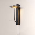 MarbleGlow Linear-Mount Disc Marble Wall Sconce