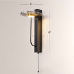 MarbleGlow Linear-Mount Disc Marble Wall Sconce