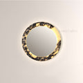 MarbleGlow Marble-Rim Mirror Sconce