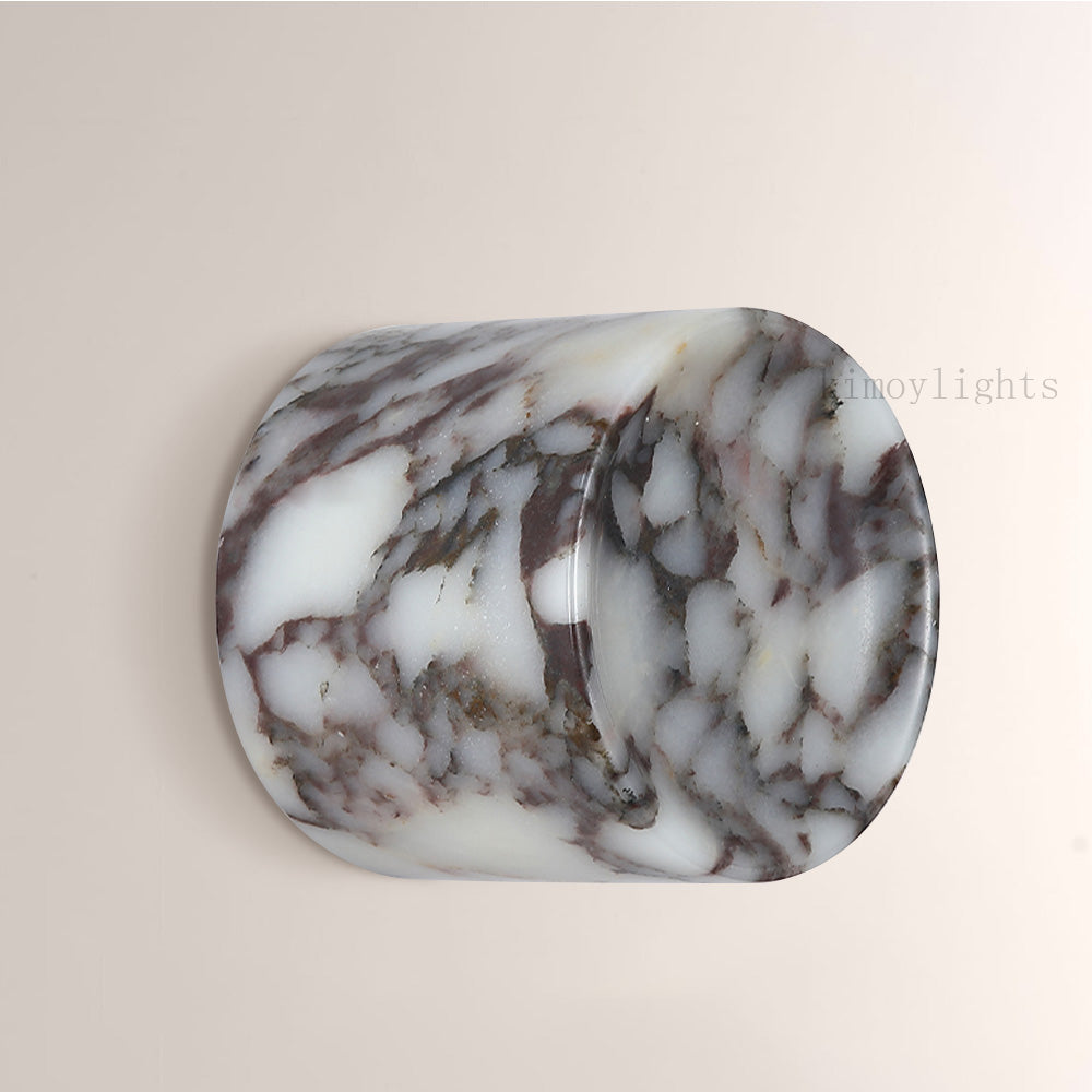 MarbleGlow Organic-Form Marble Wall Sconce