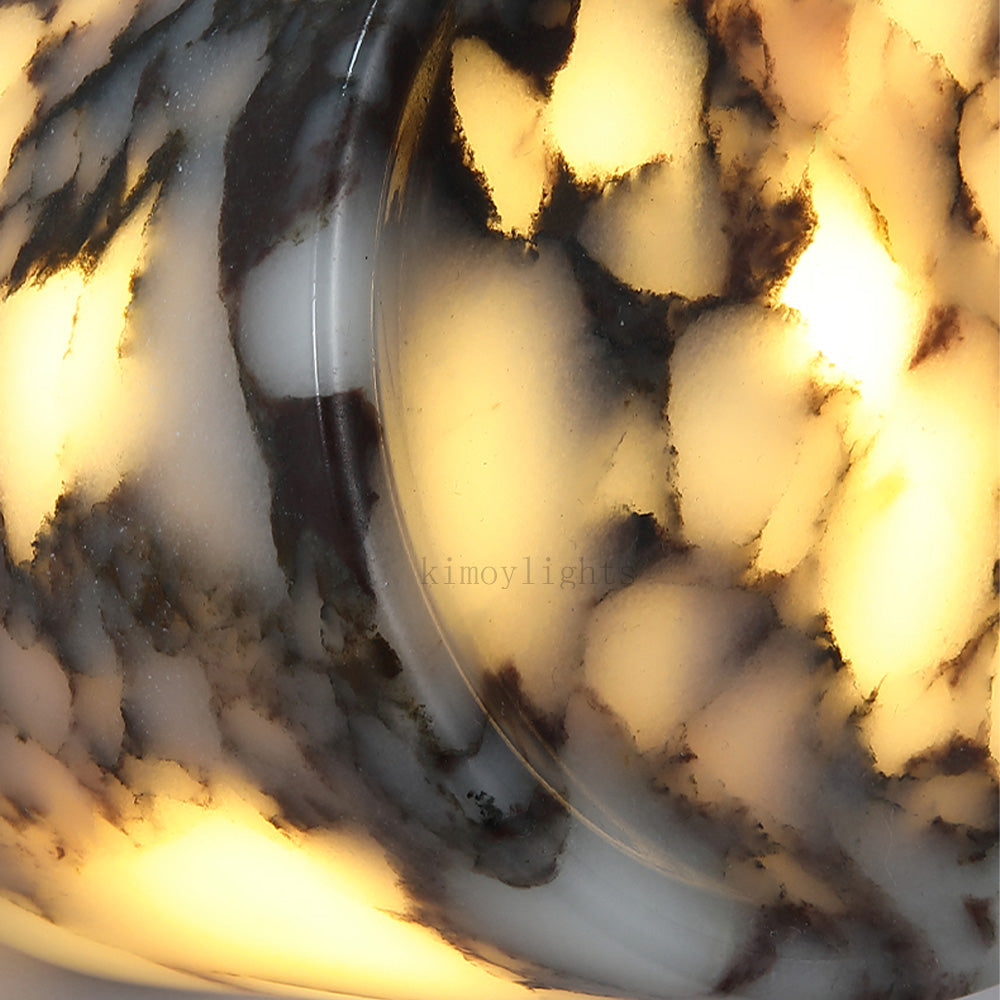 MarbleGlow Organic-Form Marble Wall Sconce