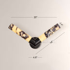 MarbleGlow V-Shaped Dual Cylinder Marble Wall Sconce