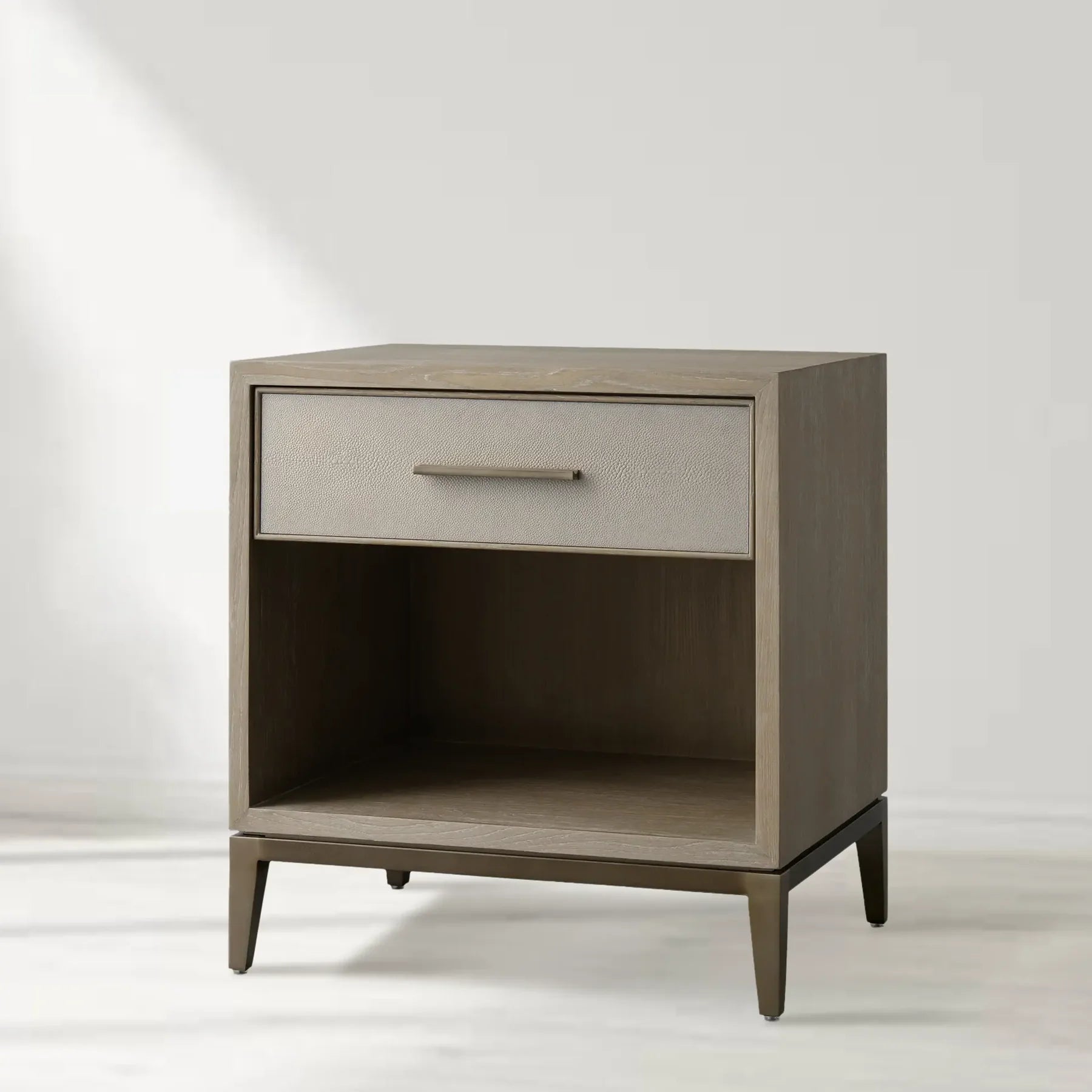 Marlow Shagreen Embossed Nightstand