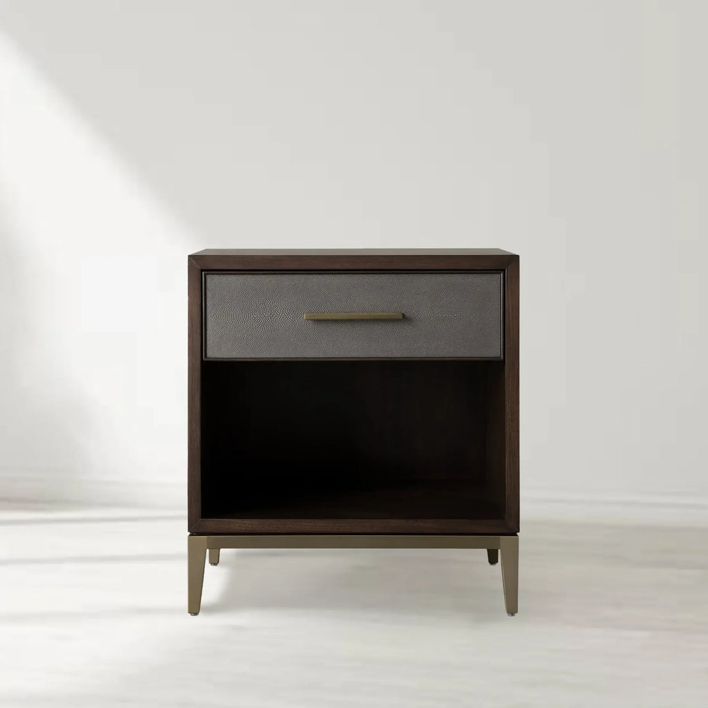 Marlow Shagreen Embossed Nightstand