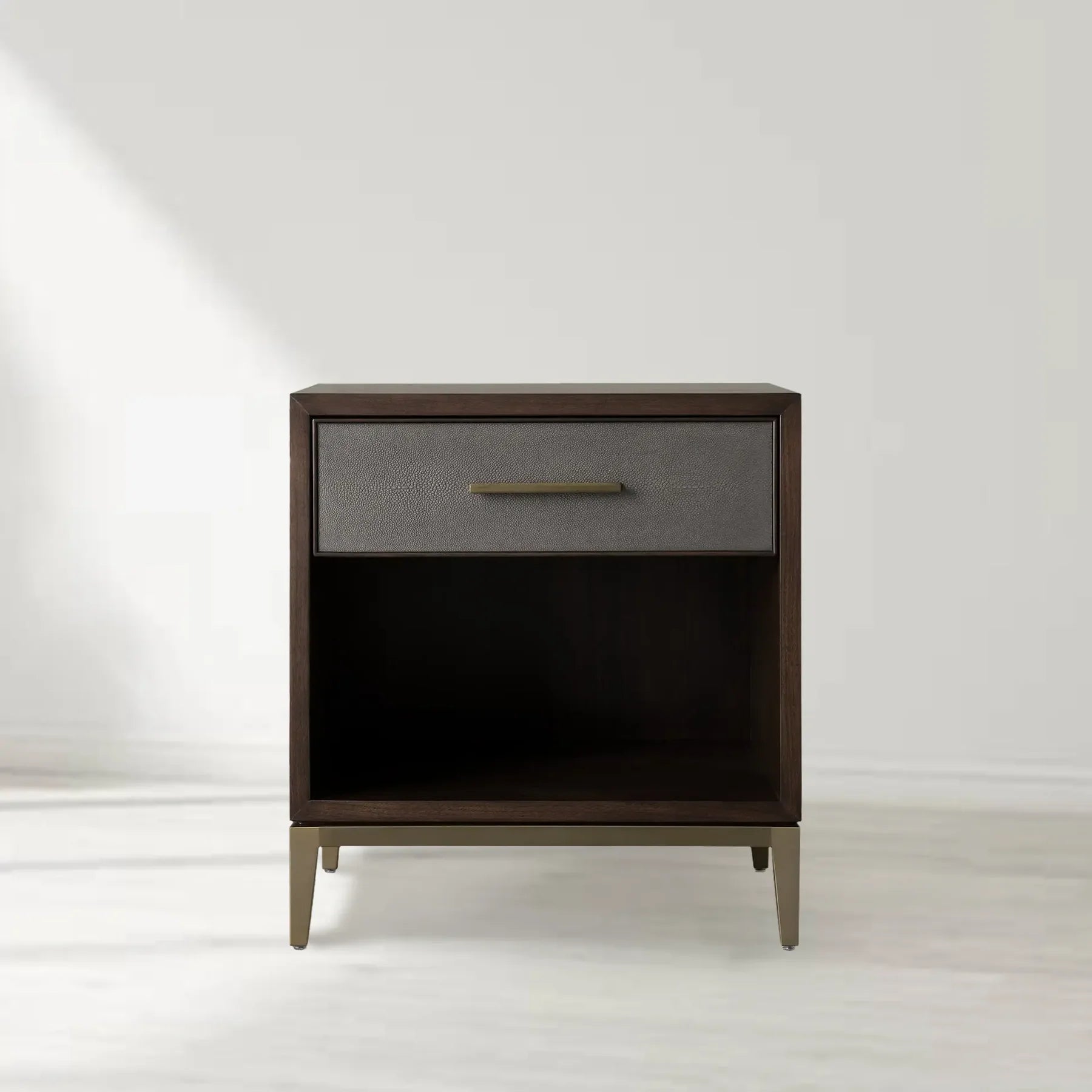 Marlow Shagreen Embossed Nightstand