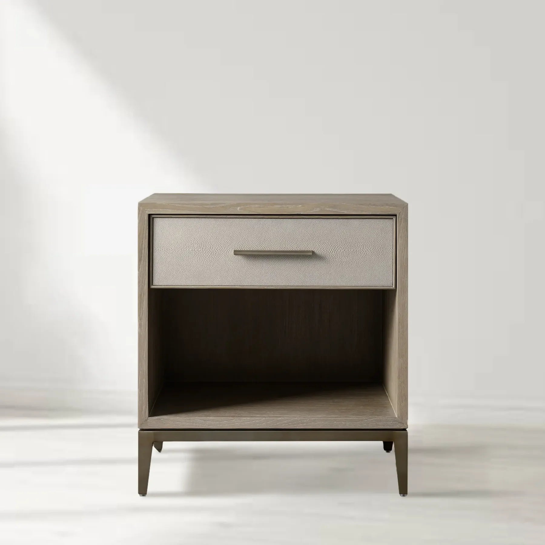 Marlow Shagreen Embossed Nightstand