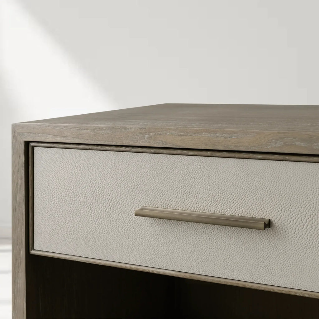 Marlow Shagreen Embossed Nightstand