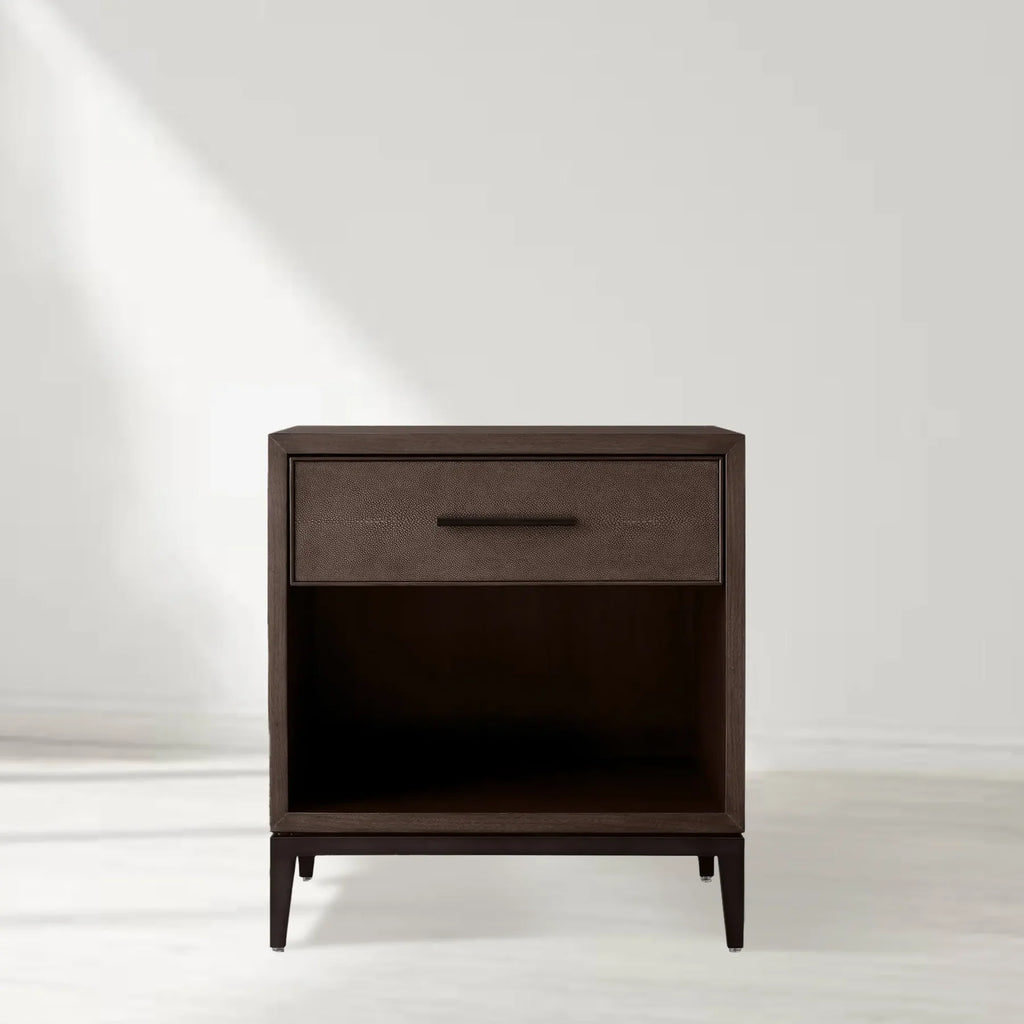 Marlow Shagreen Embossed Nightstand