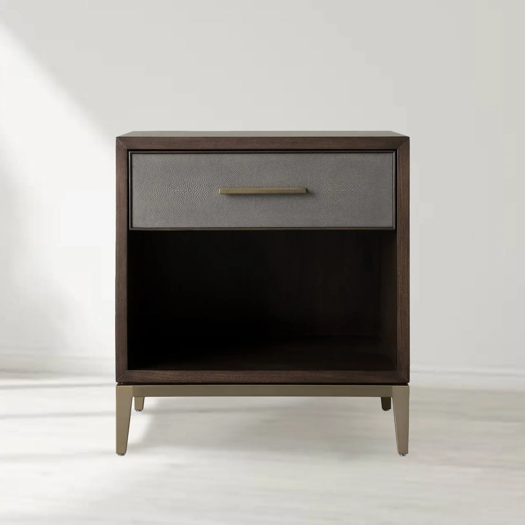 Marlow Shagreen Embossed Nightstand